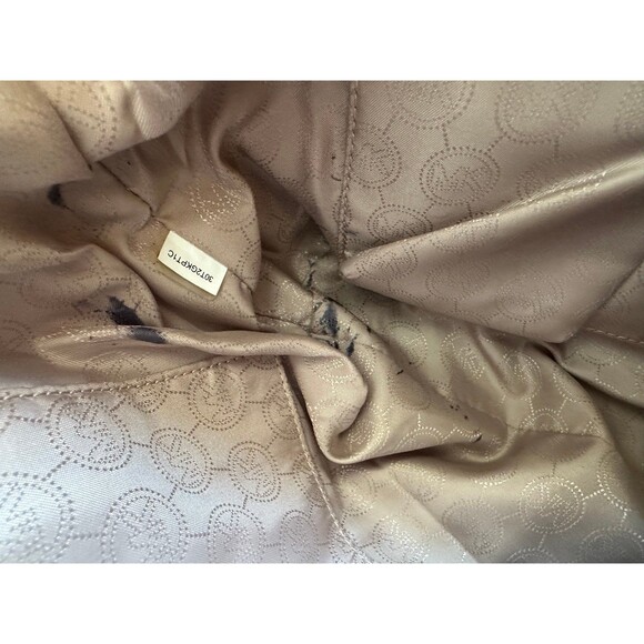 MICHAEL Michael Kors Navy Signature Logo Lining Kempton Nylon Tote Shoulder Bag - Picture 8 of 9